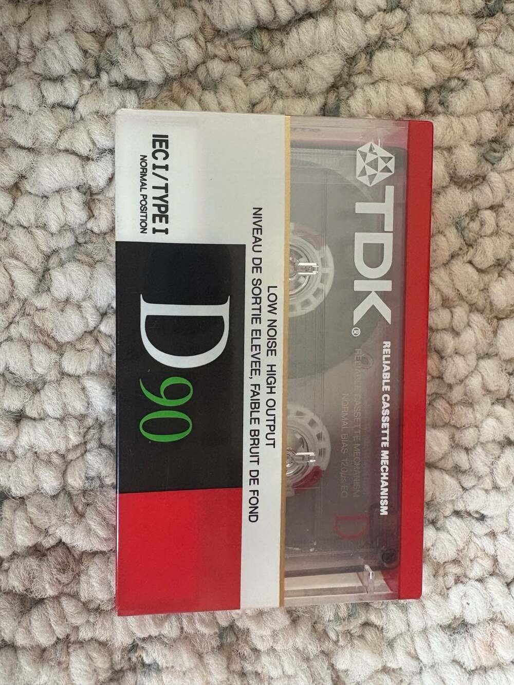 Vintage 1988 TDK D90 Dynamic Cassette Low Noise High Output Type I Blank Tape